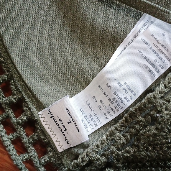 Abercrombie & Fitch Crochet Bikini Swimwear - Olive - M/L - Picture 4 of 8